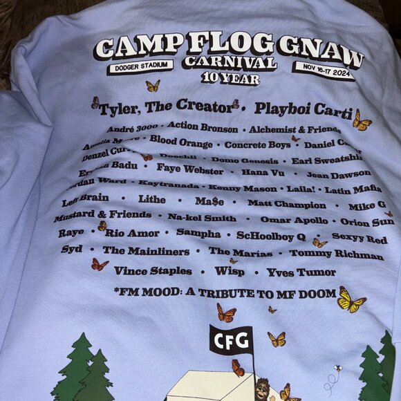 Camp Flag Gnaw 2024 Hoodie (MediumLight Blue) Nov. 16-17, 2024 Dodger Stadium - Picture 2 of 4